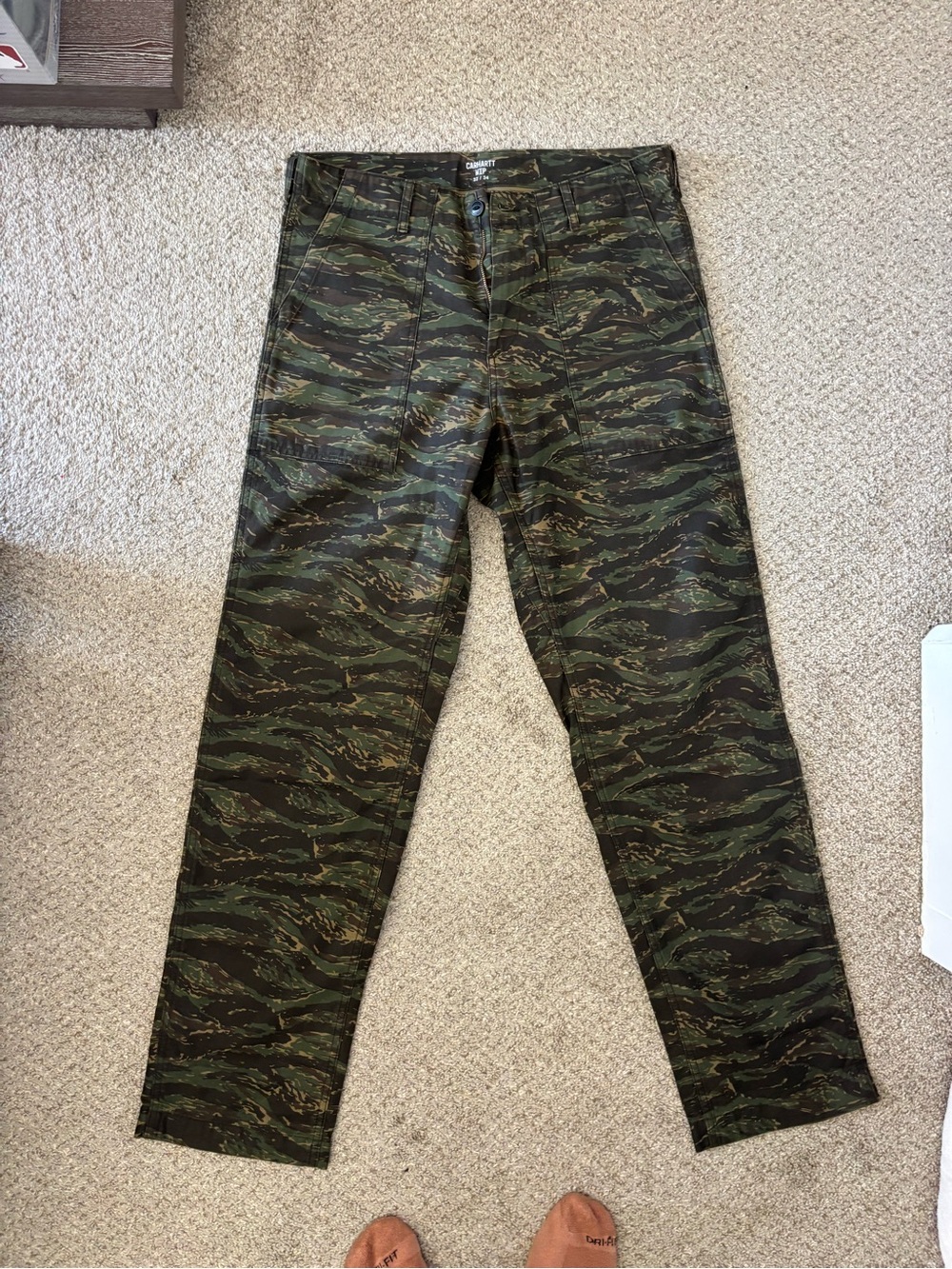 Carhartt WIP Fatigue Pants — Tiger Camo